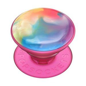 LUXE Popsockets Popgrip Cell Phone Holder & Stand - Swirl Rainbow New